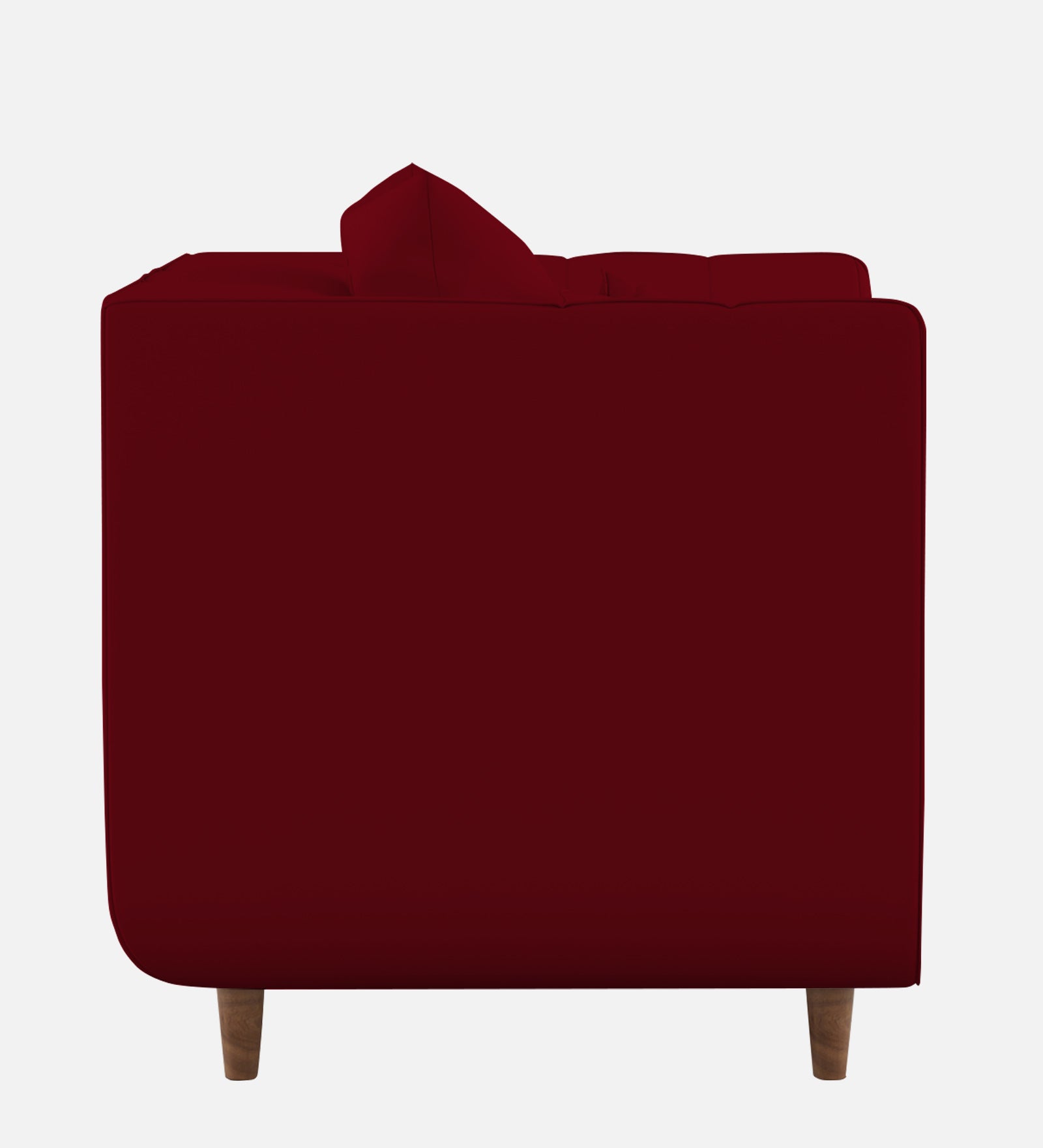 Sumo Velvet 1 Seater Sofa in Cherry Red Colour