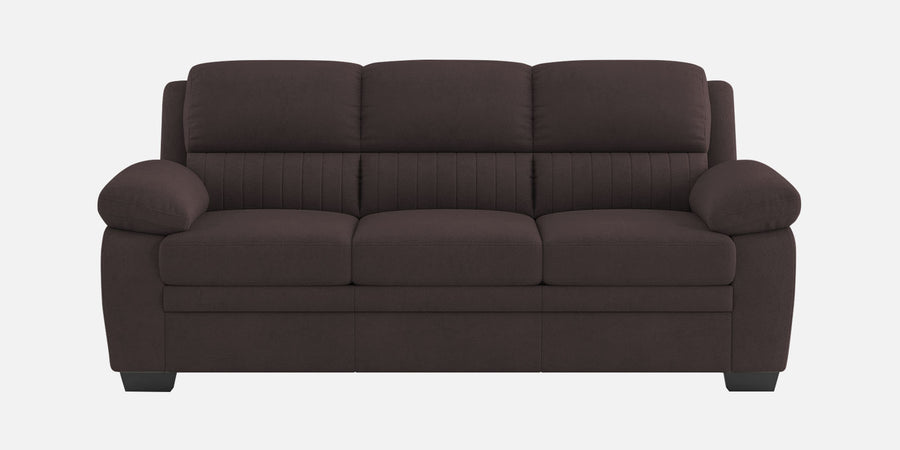 Cantaberry Velvet 3 Seater Sofa In Mocha Brown Colour - Febonic Living
