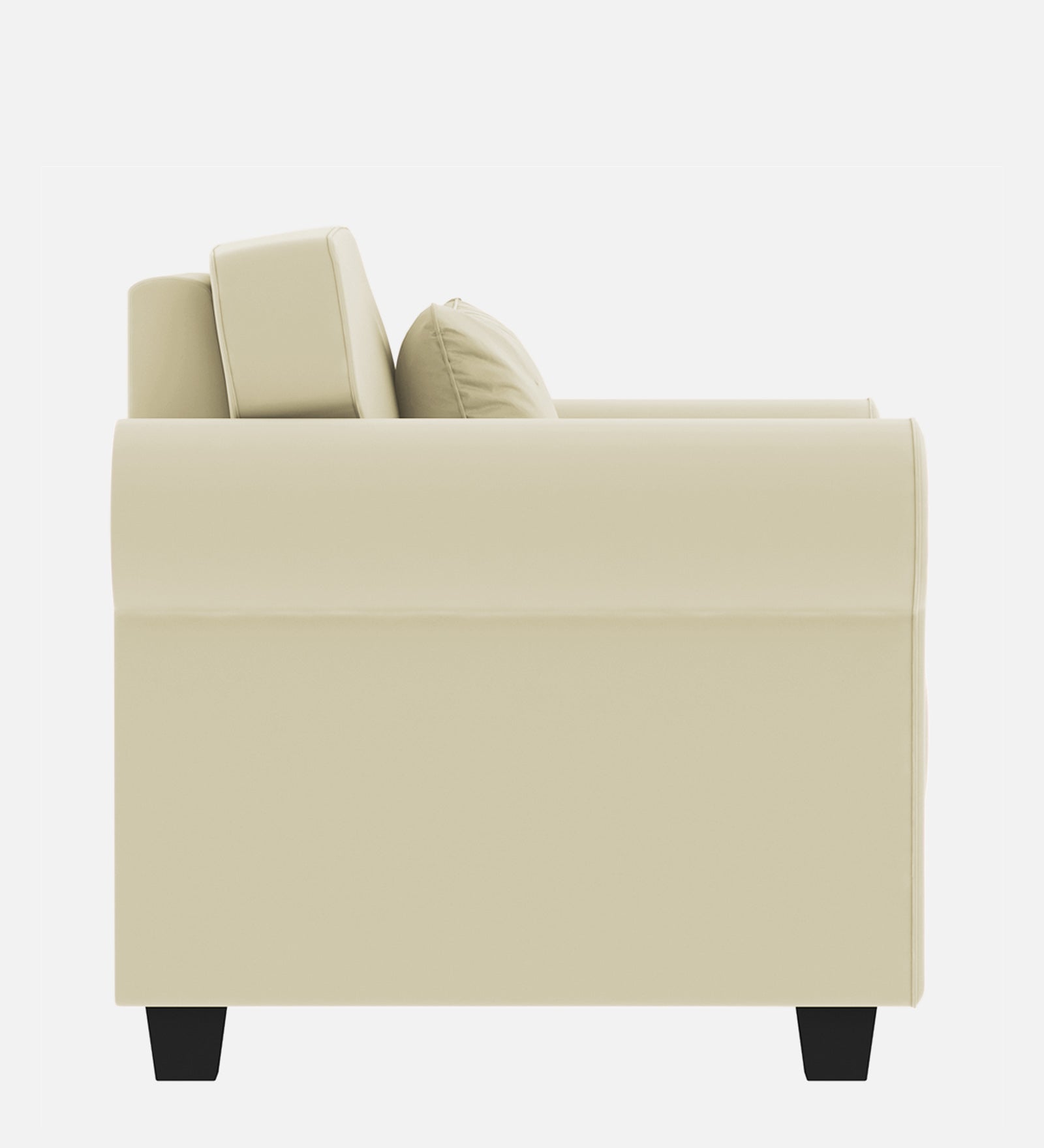 Numonk Velvet 1 Seater Sofa in Warm White Colour