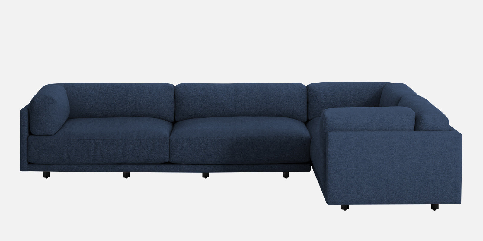 Nixon Fabric 6 Seater RHS Sectional Sofa In Denim Blue Colour