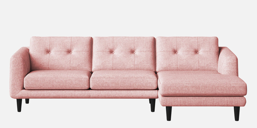 Natasha Velvet Lhs Sectional Sofa 3 Lounger In Millennial Pink Colour - Febonic Living