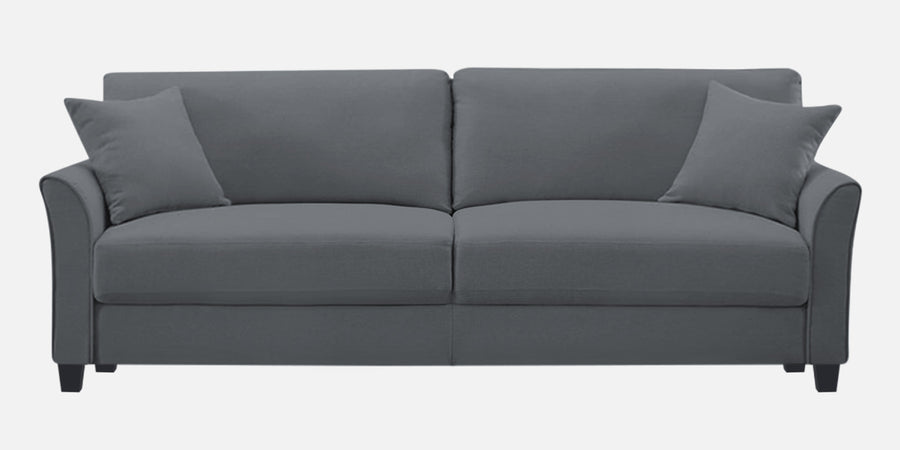 Daroo Velvet 3 Seater Sofa In Pubble Grey Colour - Febonic Living