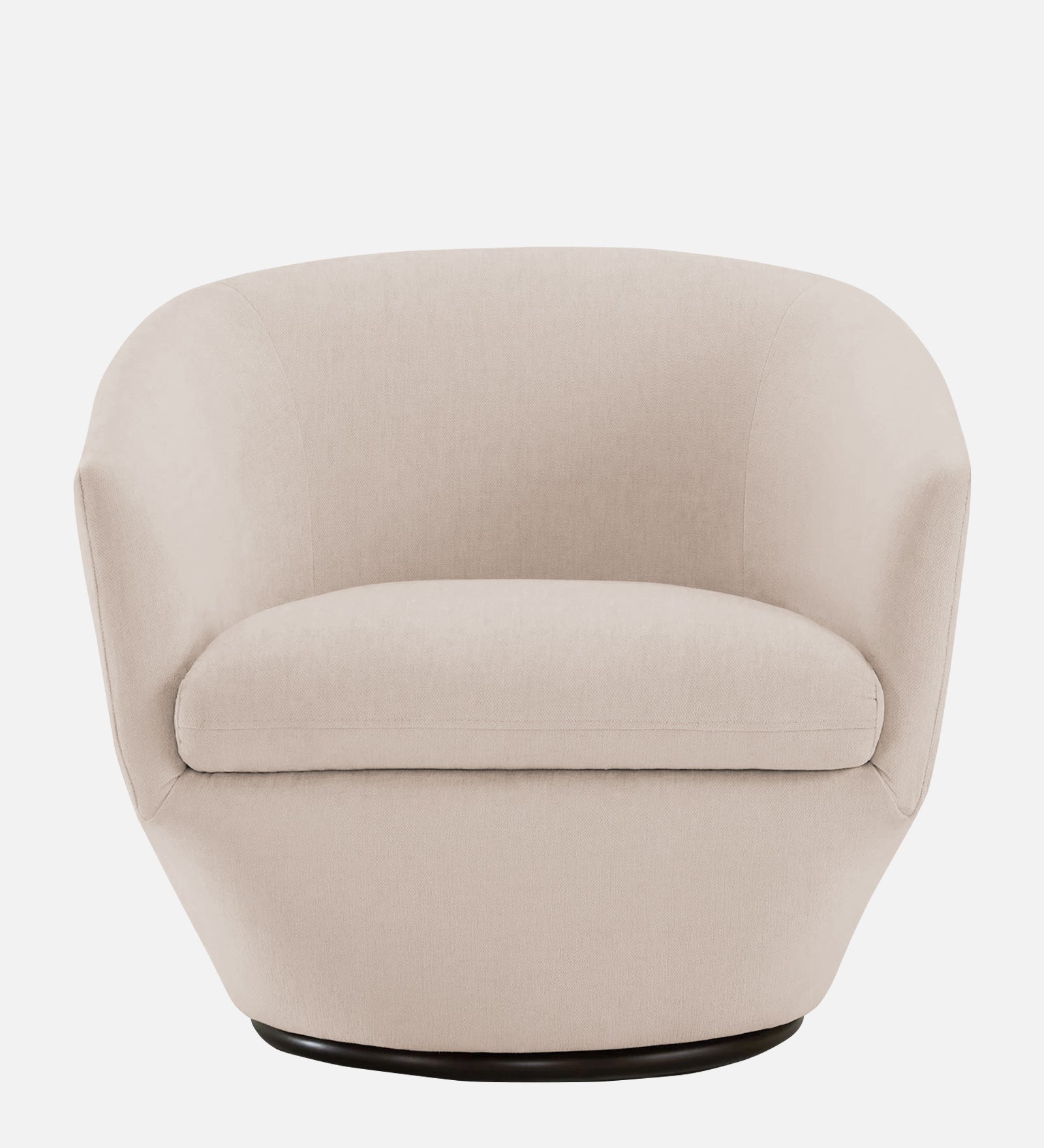 Haddie Velvet Swivel Chair in Camel Beige Colour