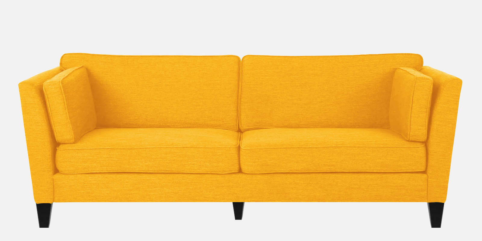 Nigar Fabric 3 Seater Sofa in Bold Yellow Colour