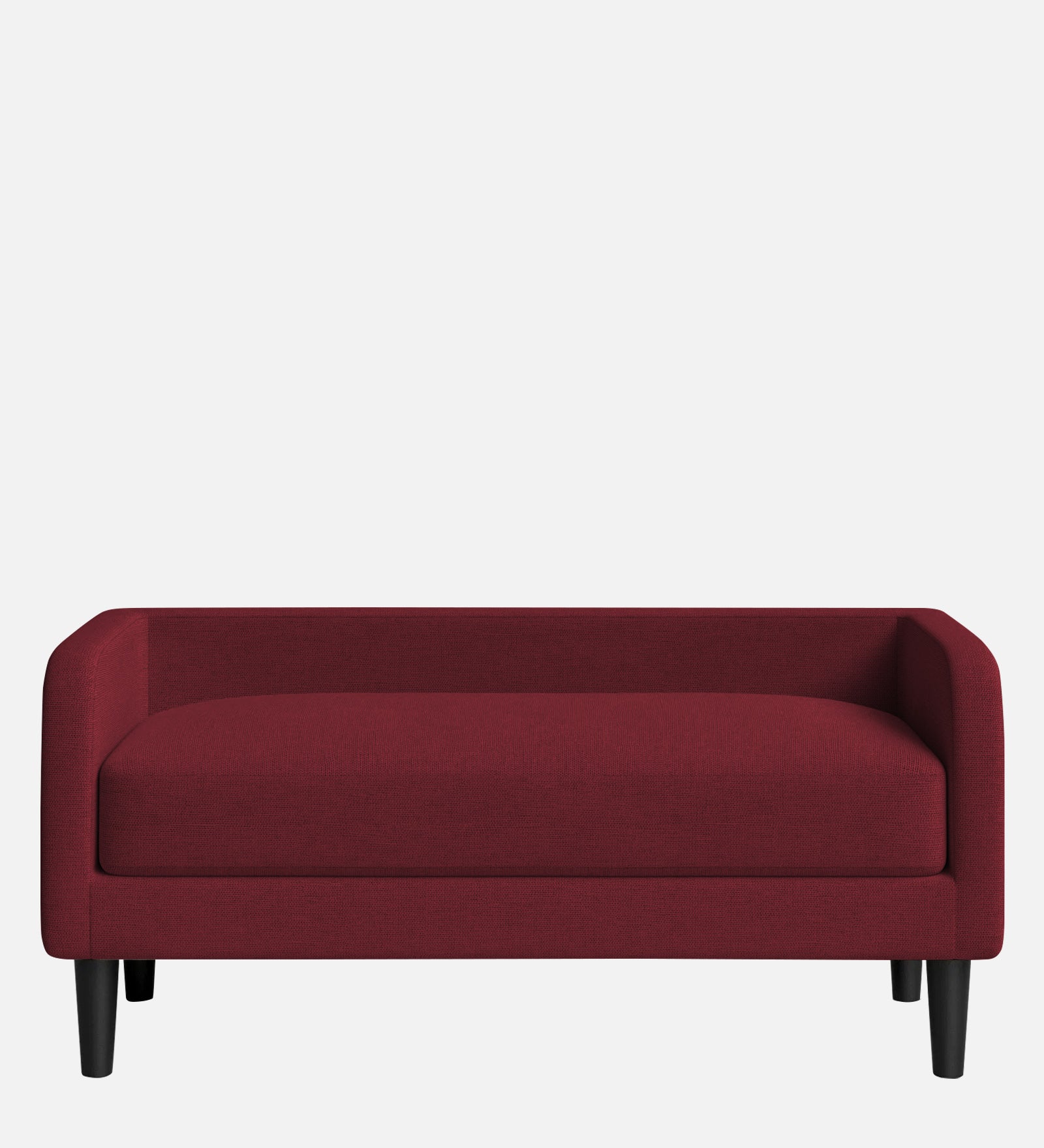 Maya Fabric Bench In Blood Maroon Colour