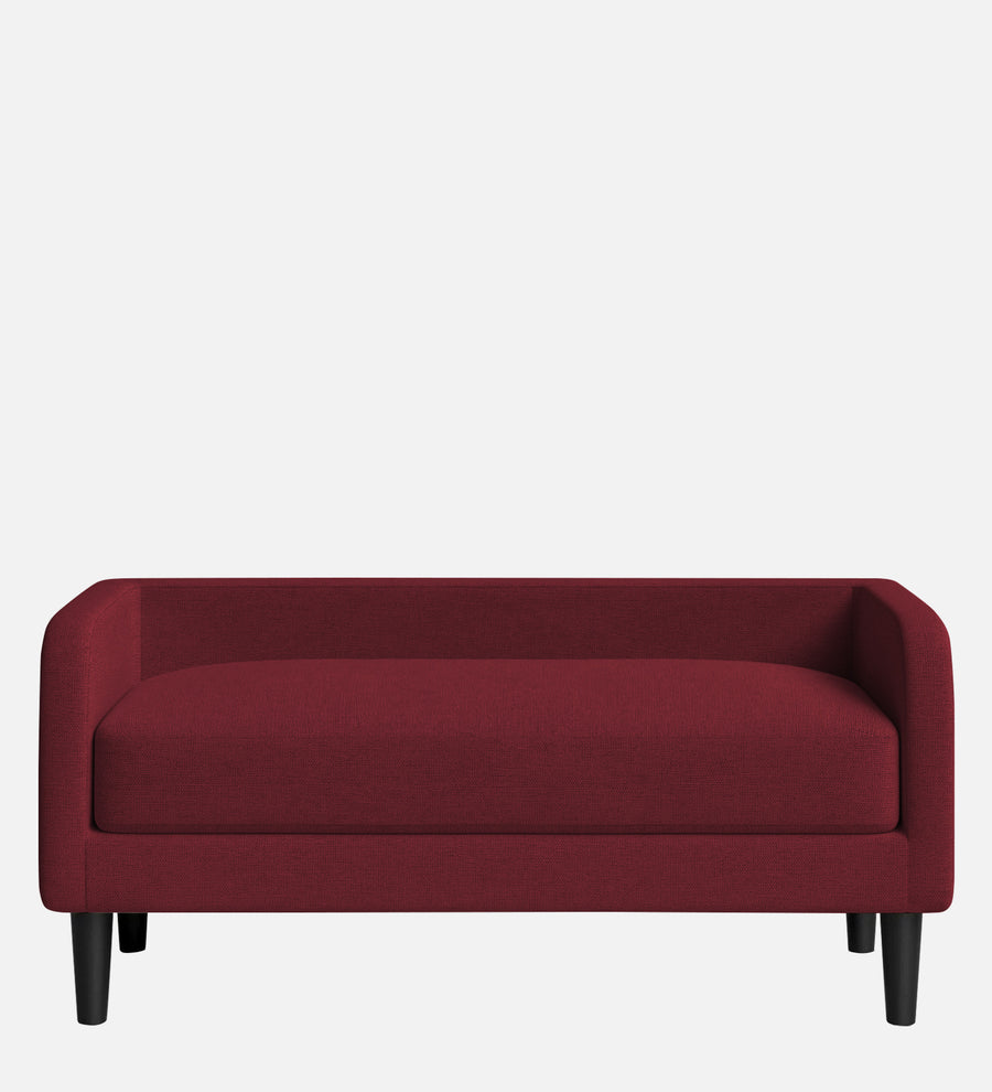 Maya Fabric Bench In Blood Maroon Colour - Febonic Living