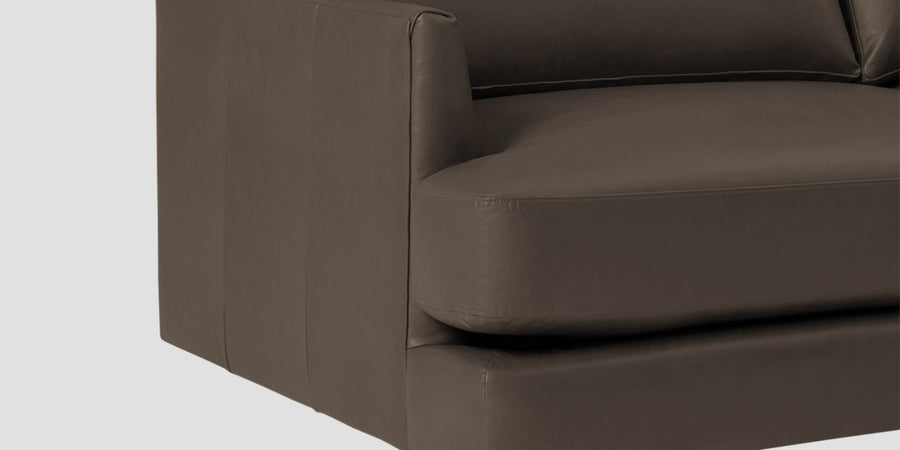 Sterio Leatherette 2 Seater Sofa In Peca Brown Colour - Febonic Living