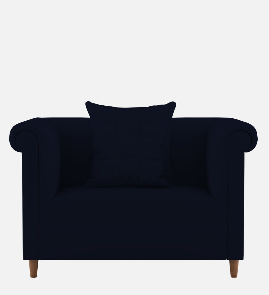 Rubi Velvet 1 Seater Sofa In Dark Blue Colour - Febonic Living