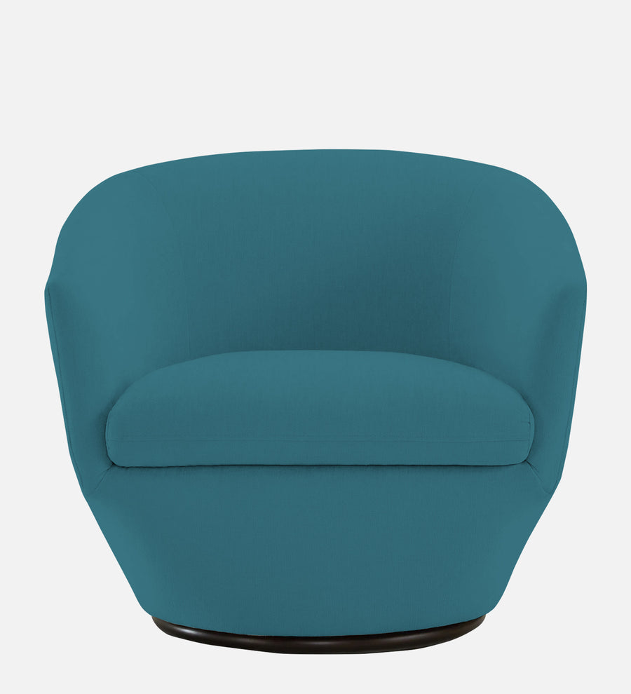 Haddie Velvet Swivel Chair In Aqua Blue Colour - Febonic Living