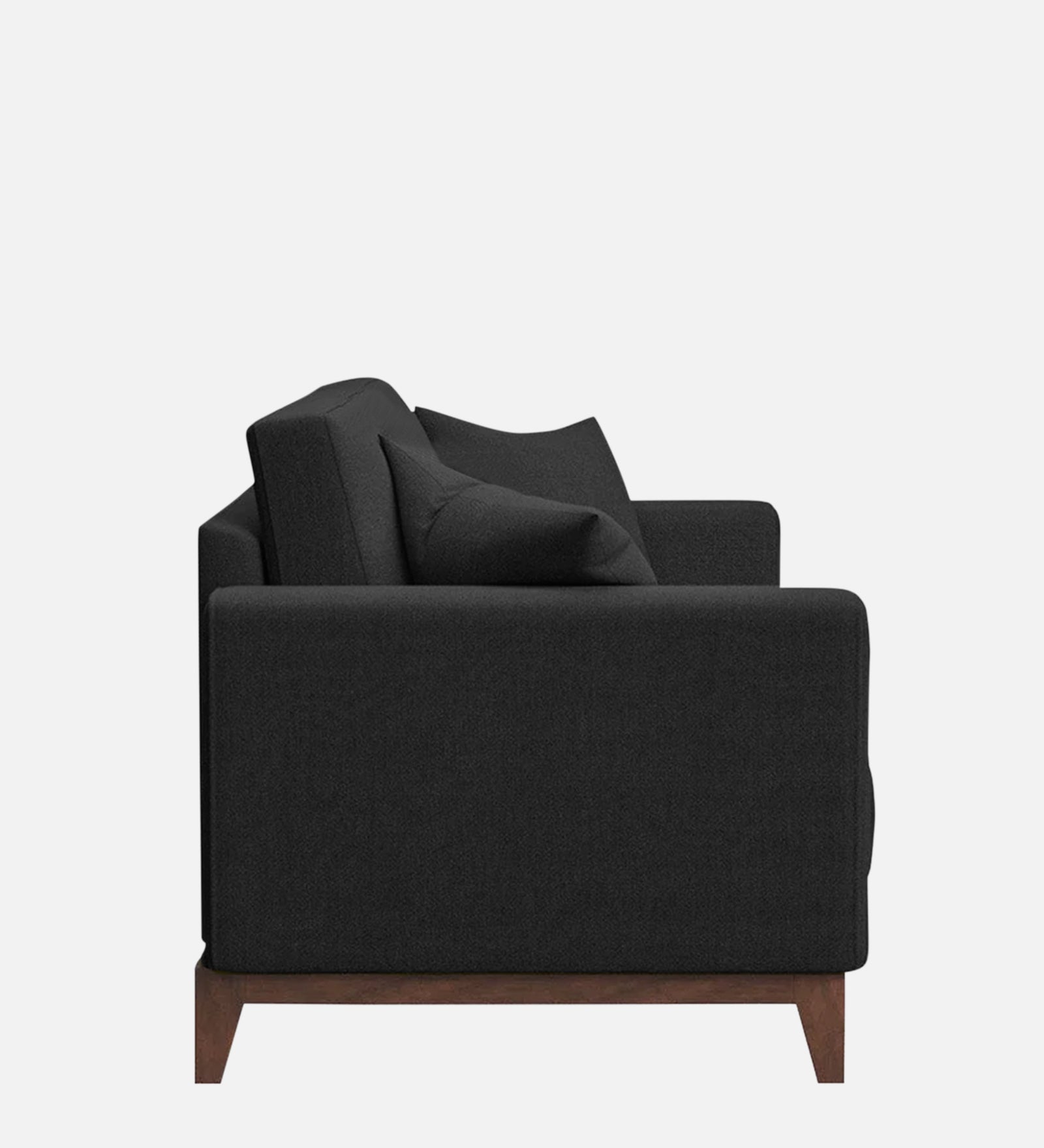 Luca Fabric 1 Seater Sofa in Bitter Black Colour