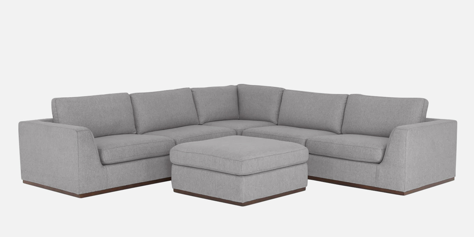 Freedom Velvet 6 Seater RHS Sectional Sofa In light grey Colour