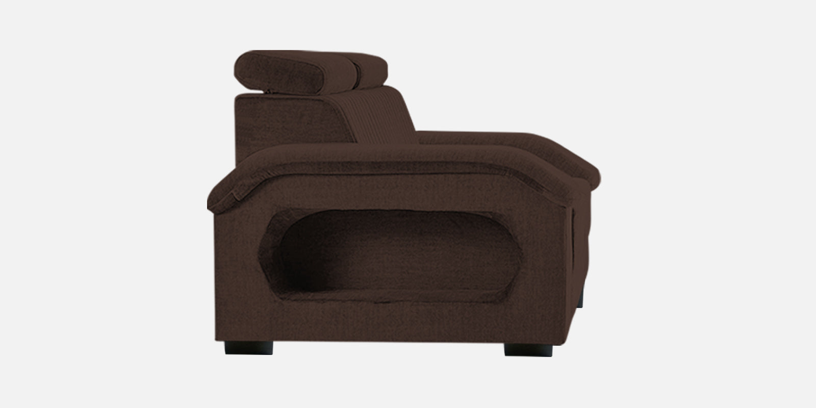 Draco Fabric 2 Seater Sofa In Coffee Brown Colour