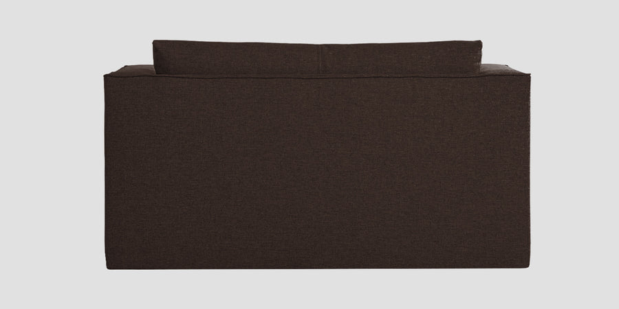 Kenia Fabric 2 Seater Foldable Sofa Cum Bed In Coffee Brown Colour - Febonic Living
