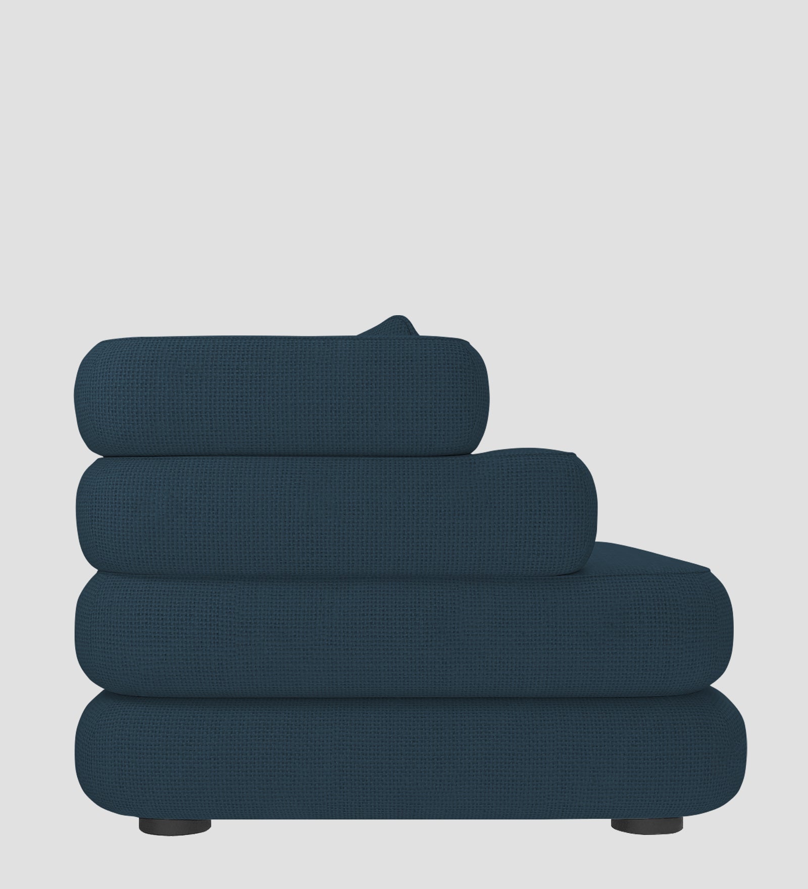 Wener Fabric 1 Seater Sofa in Cool Blue Colour