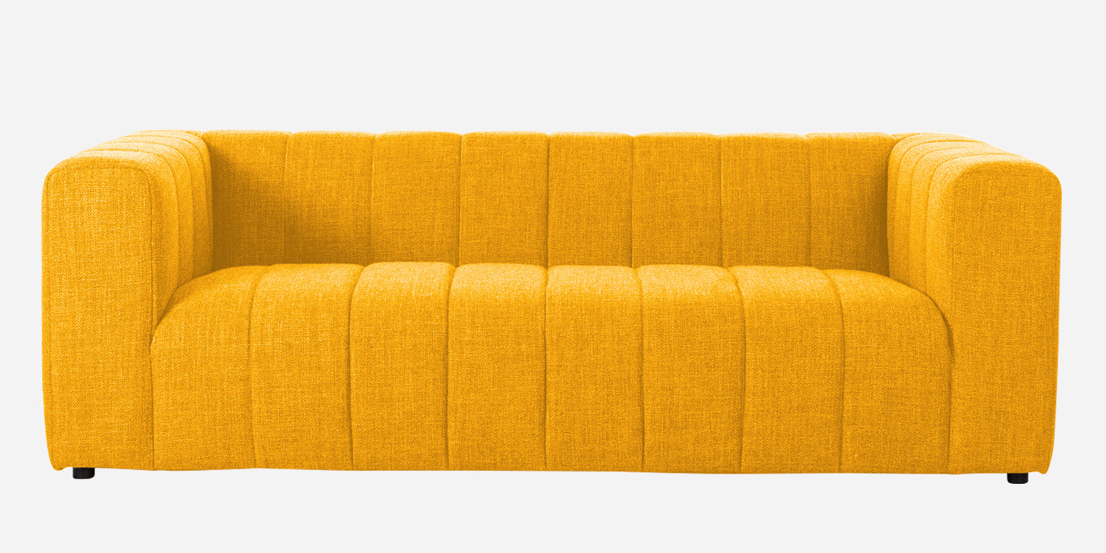 Lara Fabric 3 Seater Sofa in Bold Yellow Colour