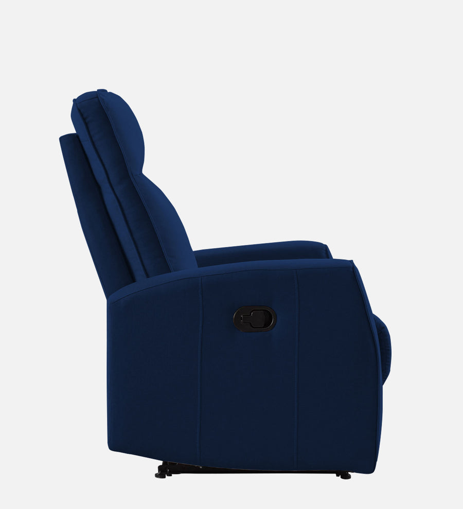 Logan Fabric 1 Seater Motorized Recliner In Royal Blue Colour - Febonic Living