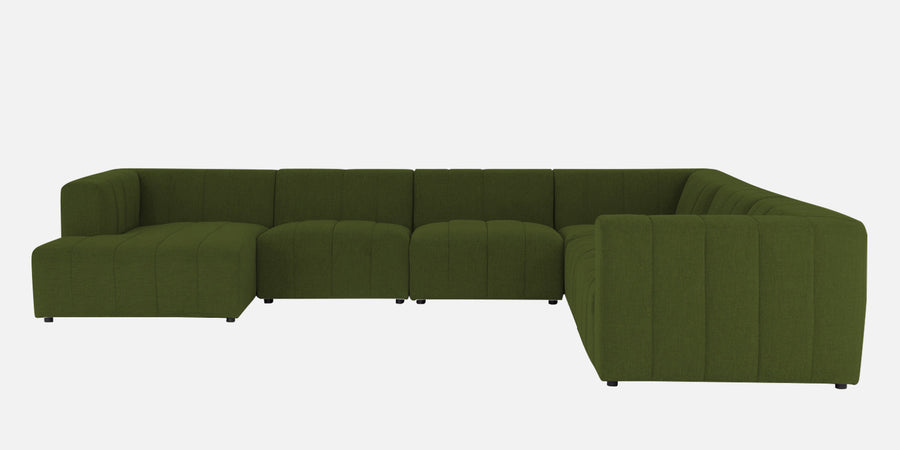Damo Fabric Rhs 8 Seater Corner Sofa In Olive Green Colour - Febonic Living