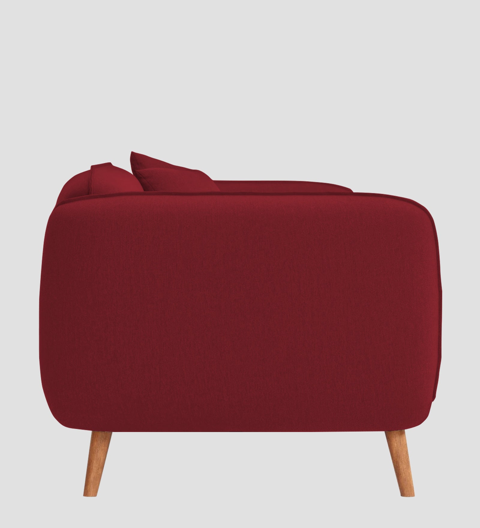 Zia Fabric 1 Seater Sofa In Chilli Red Colour