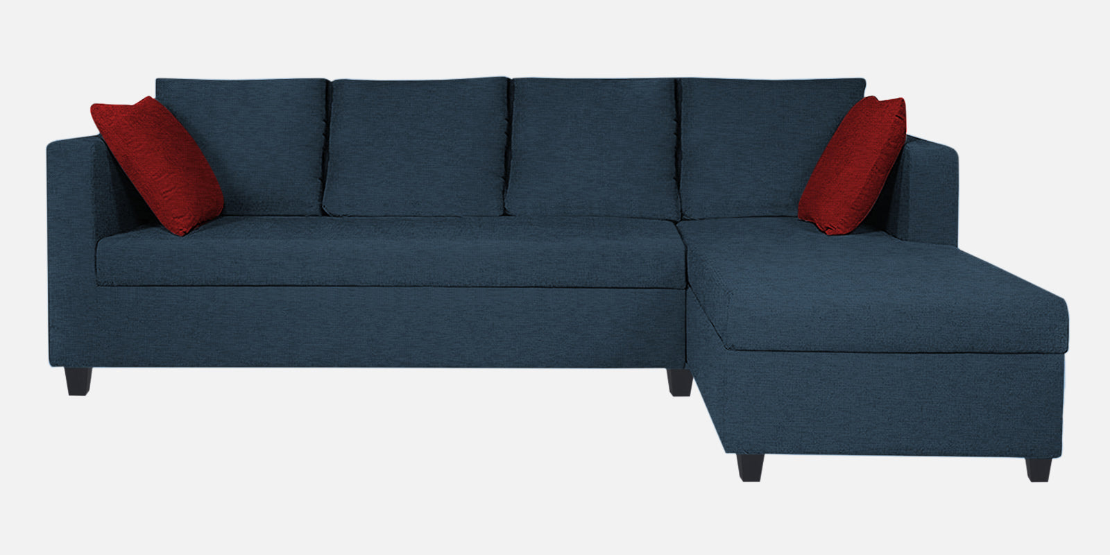 Nebula Fabric LHS Sectional Sofa (3+Lounger) in Light Blue Colour