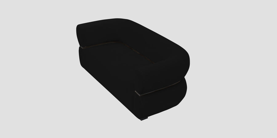 Kula Velvet 2 Seater Sofa In Adam Black Colour - Febonic Living