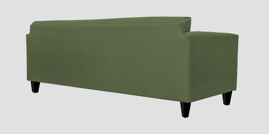 Convi Leatherette 3 Seater Sofa In Moss Green Colour - Febonic Living