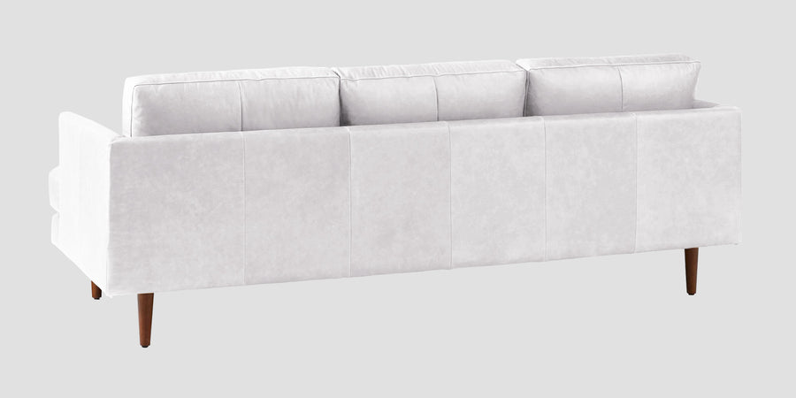 Sterio Leatherette 3 Seater Sofa In Cream White Colour - Febonic Living
