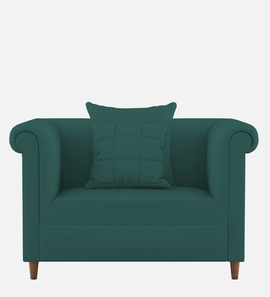 Rubi Velvet 1 Seater Sofa In Pine Green Colour - Febonic Living