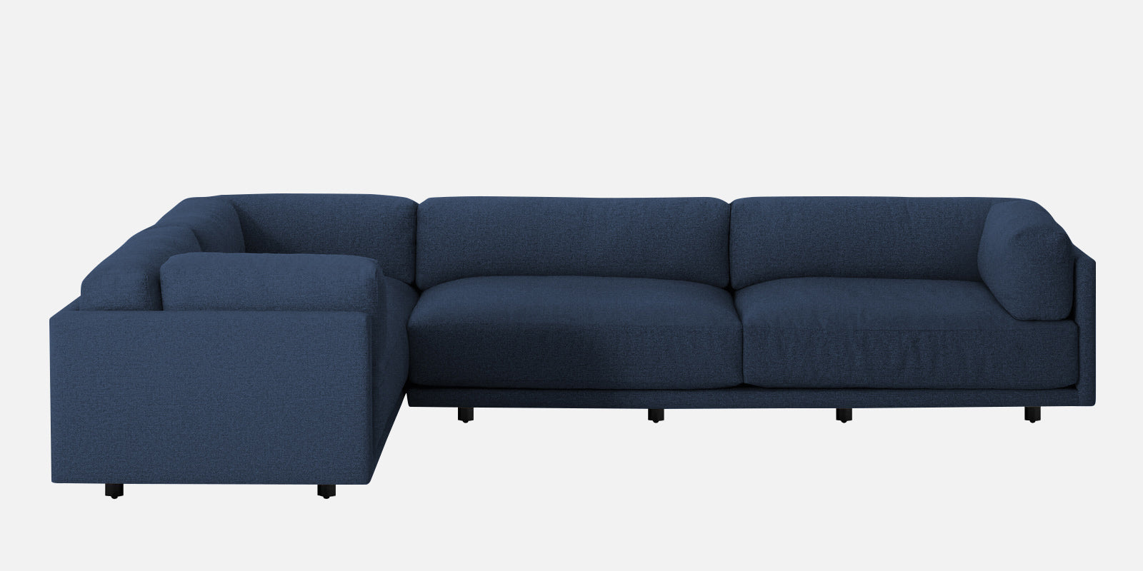 Nixon Fabric 6 Seater LHS Sectional Sofa In Denim Blue Colour