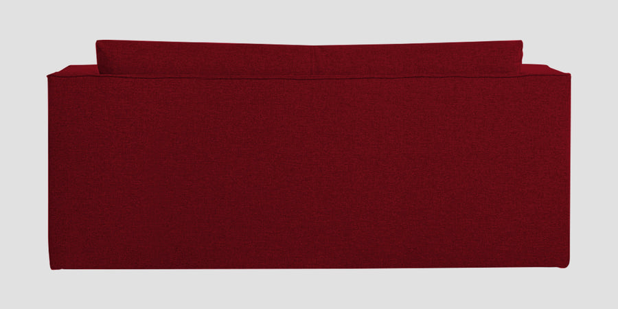 Kenia Fabric 3 Seater Foldable Sofa Cum Bed In Ruby Red Colour - Febonic Living