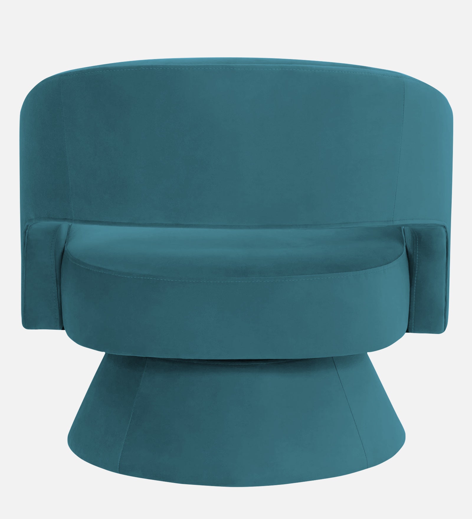 Pendra Velvet Swivel Chair in Aqua Blue Colour