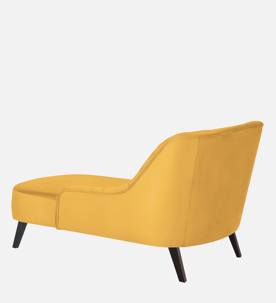 Flora Velvet Lhs Chaise Lounger In Turmeric Yellow Colour - Febonic Living