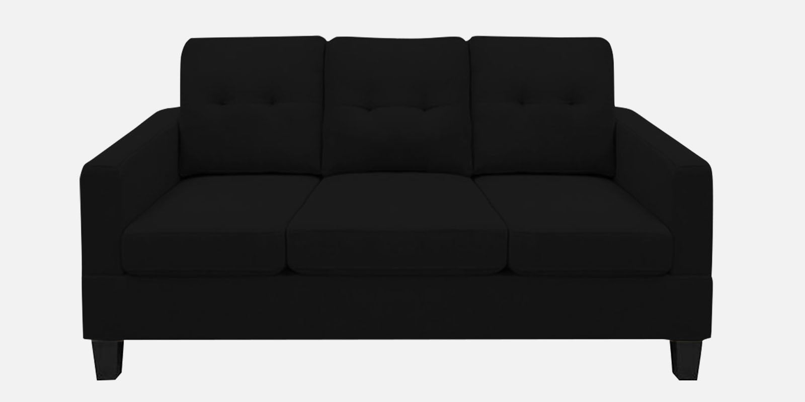 Thomas Fabric 3 Seater Sofa in Zed Black Colour