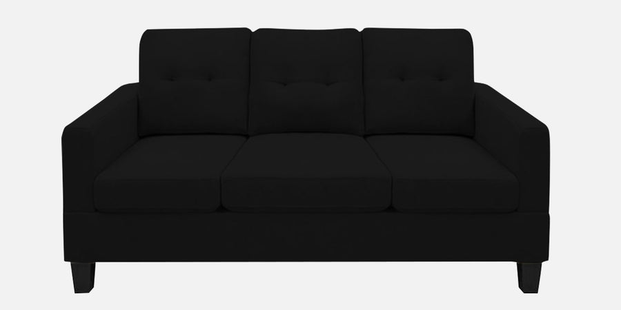 Thomas Fabric 3 Seater Sofa In Zed Black Colour - Febonic Living