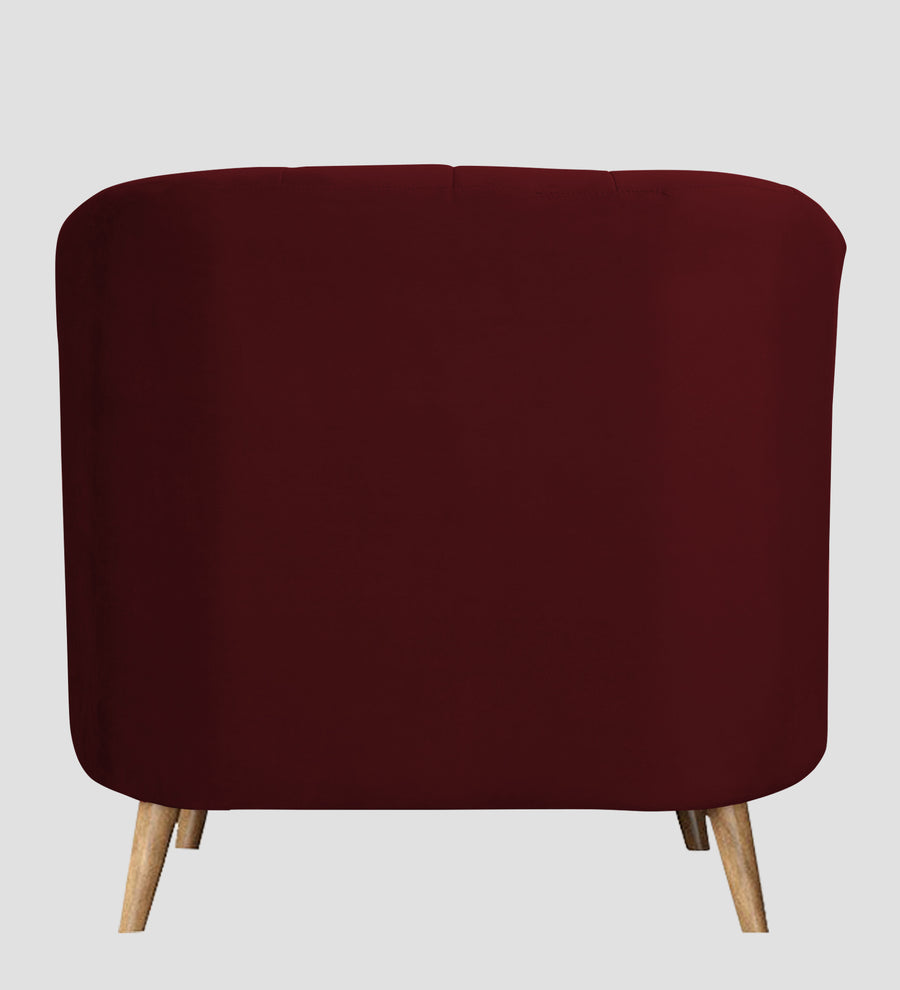 Kaylee Velvet 1 Seater Sofa In Dark Maroon Colour - Febonic Living