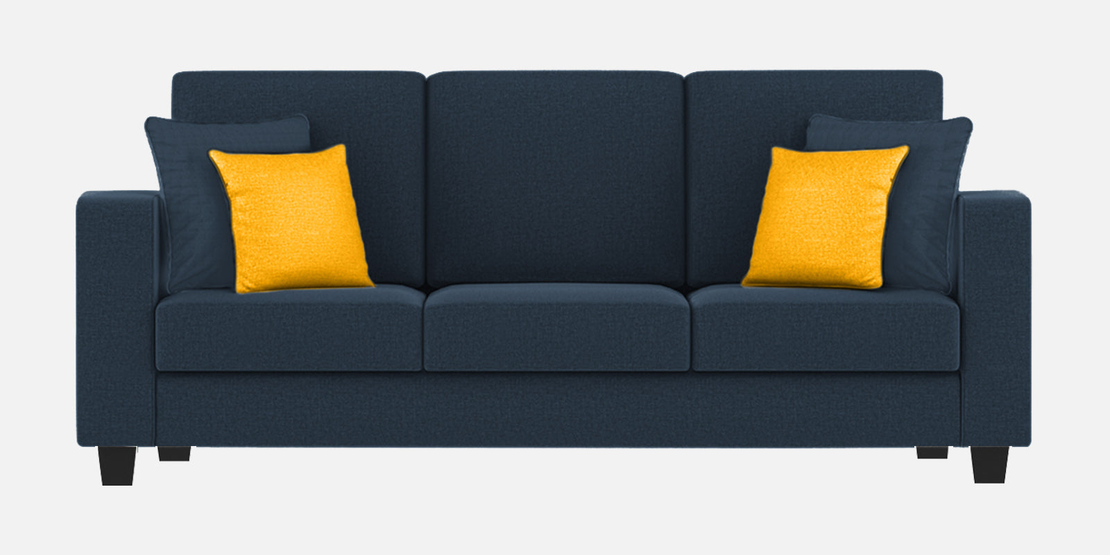 Nabi Fabric 3 Seater Sofa In Denim Blue Colour