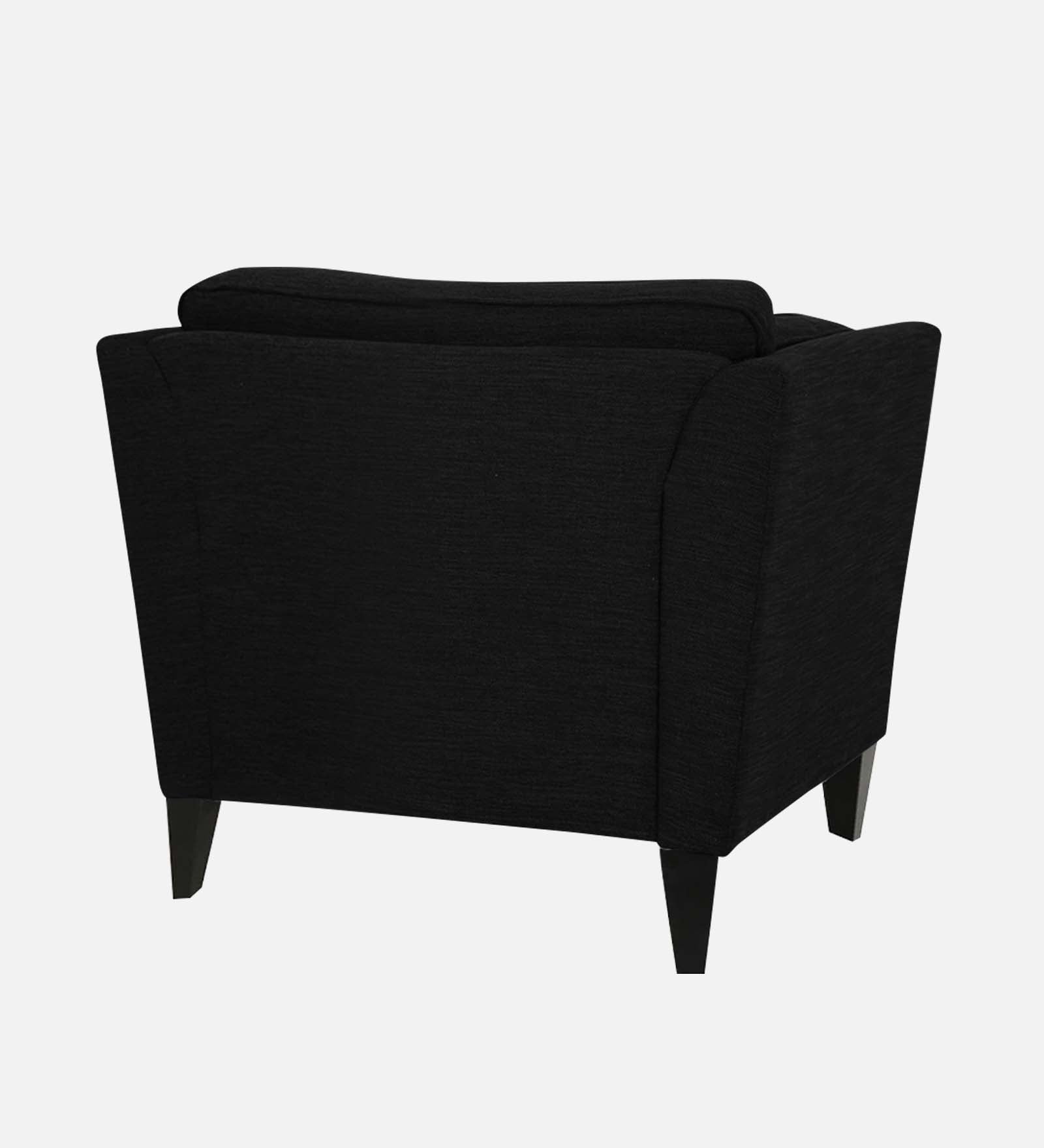 Nigar Fabric 1 Seater Sofa in Zed Black Colour