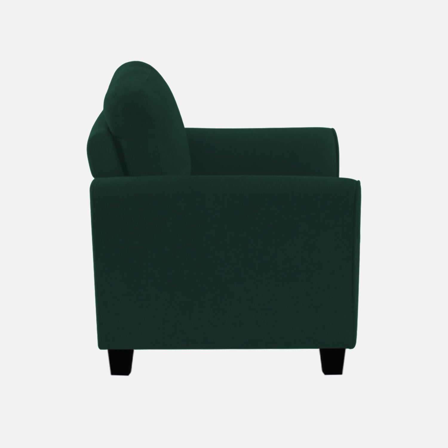 Daroo Velvet 1 Seater Sofa In Forest Green Colour