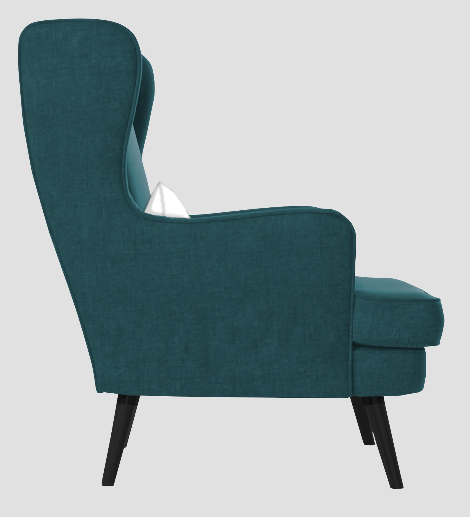 Niya Velvet 1 Seater Wing Chair in Arabian Green Colour