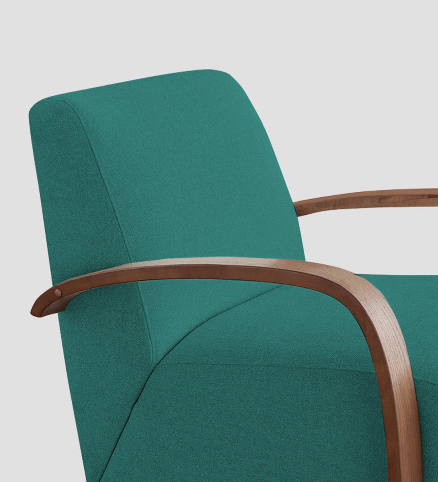 Balma Fabric Swivel Chair In Sea Green Colour - Febonic Living