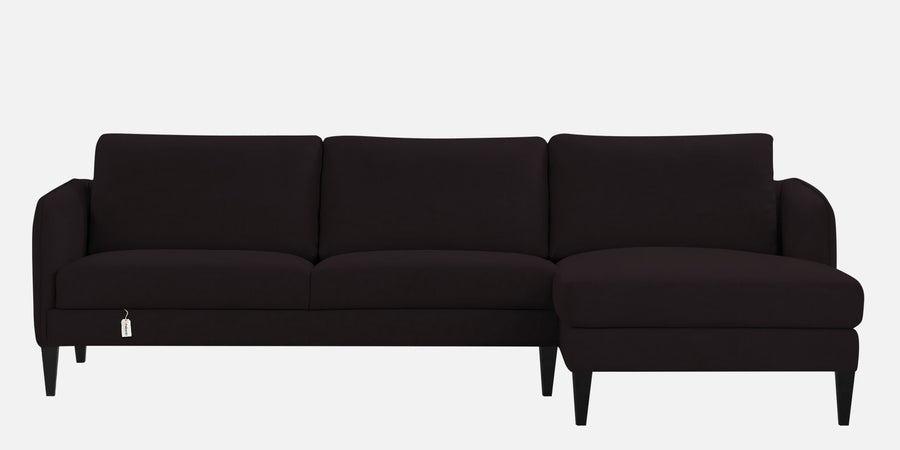 Piku Fabric Lhs Sectional Sofa 3 Lounger In Cara Brown Colour - Febonic Living