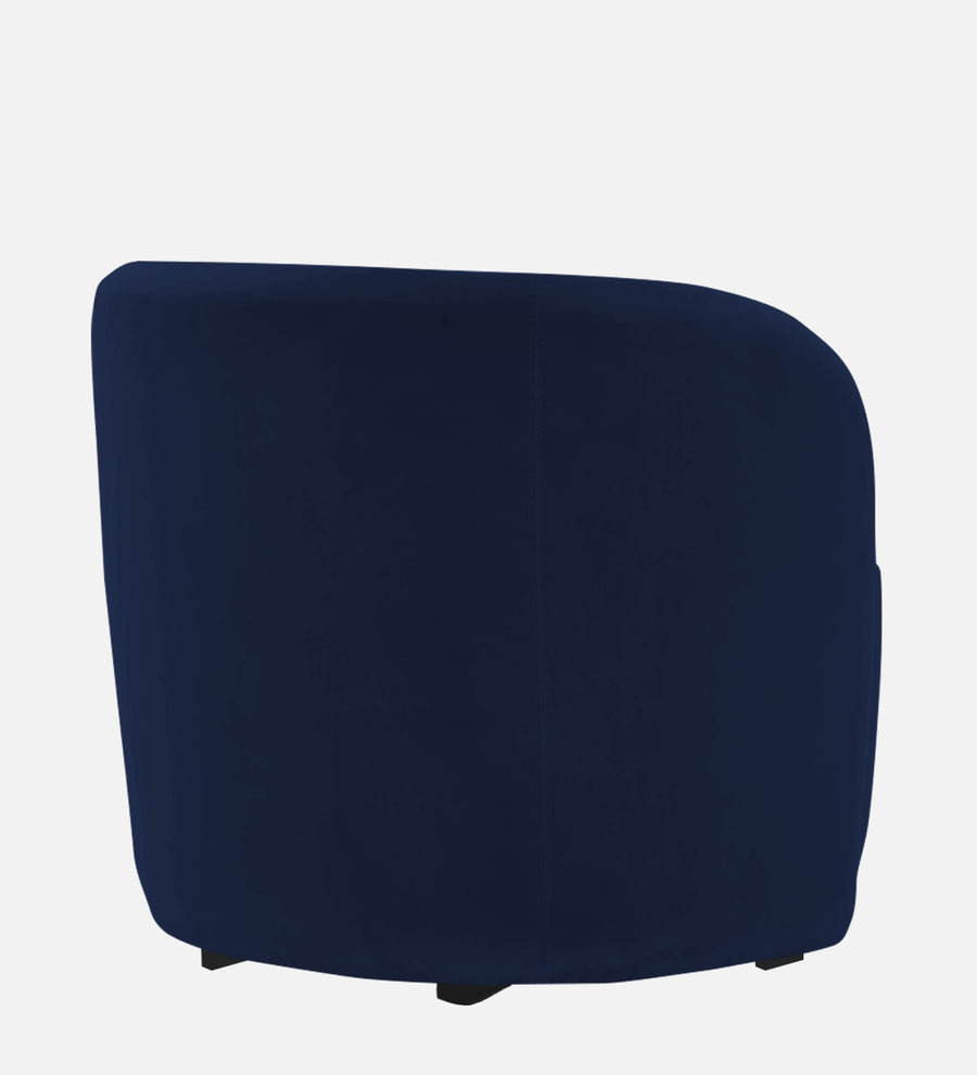 Lucky Velvet Lounge Chair In Indigo Blue Colour - Febonic Living