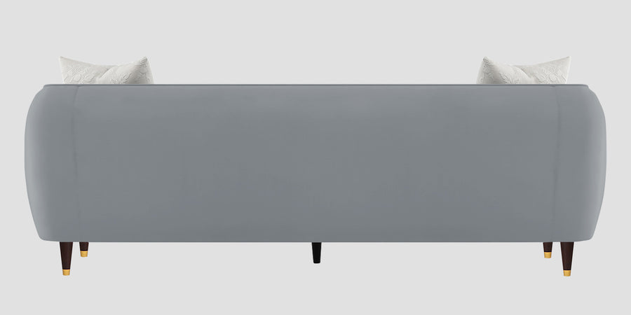 Hairo Velvet 3 Seater Sofa In Concrete Grey Colour - Febonic Living
