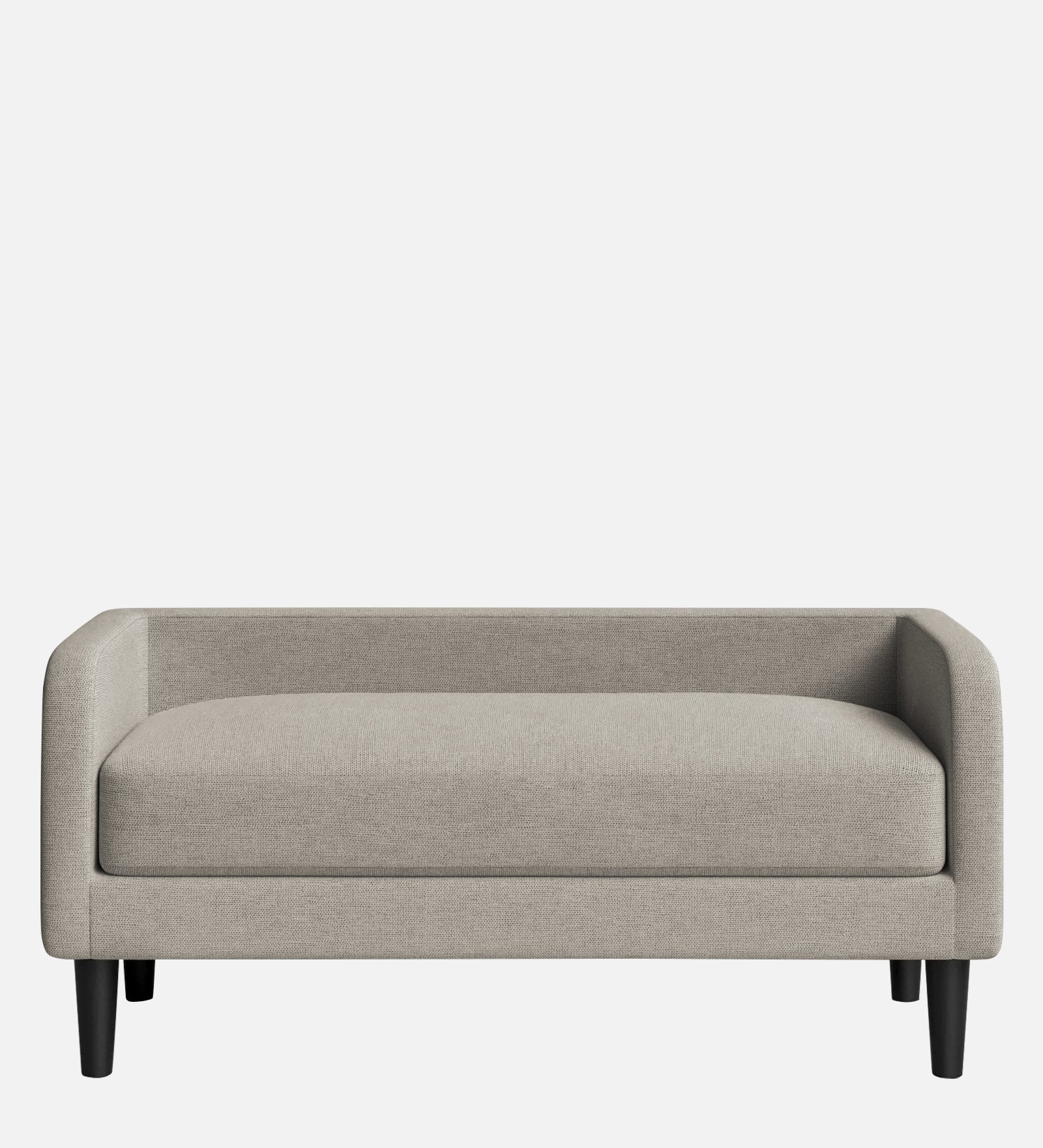 Maya Fabric Bench In Lit Grey Colour