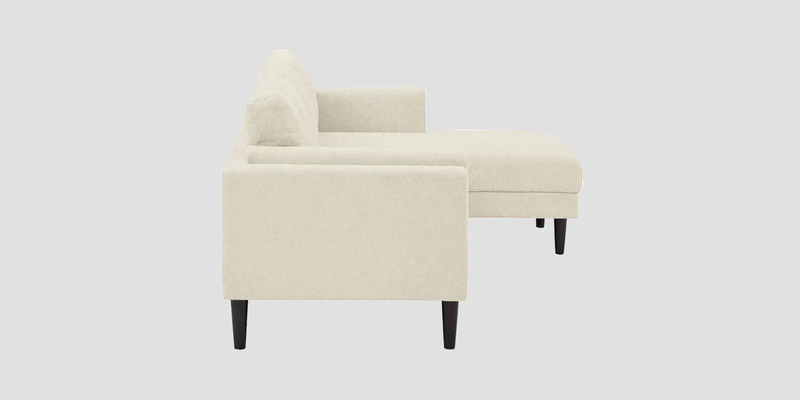 Creata Fabric RHS Sectional Sofa (3+Lounger) In Ivory Cream Colour Febonic Living