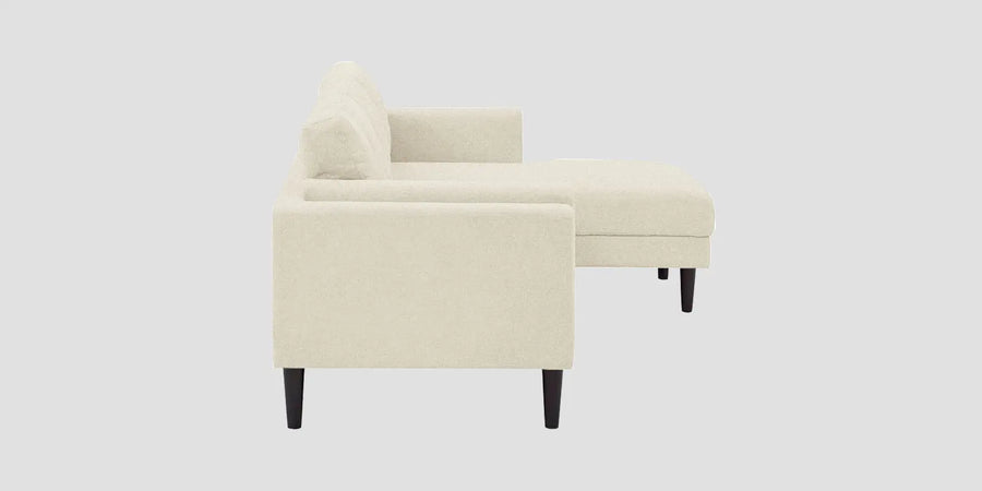 Creata Fabric Rhs Sectional Sofa 3 Lounger In Ivory Cream Colour - Febonic Living