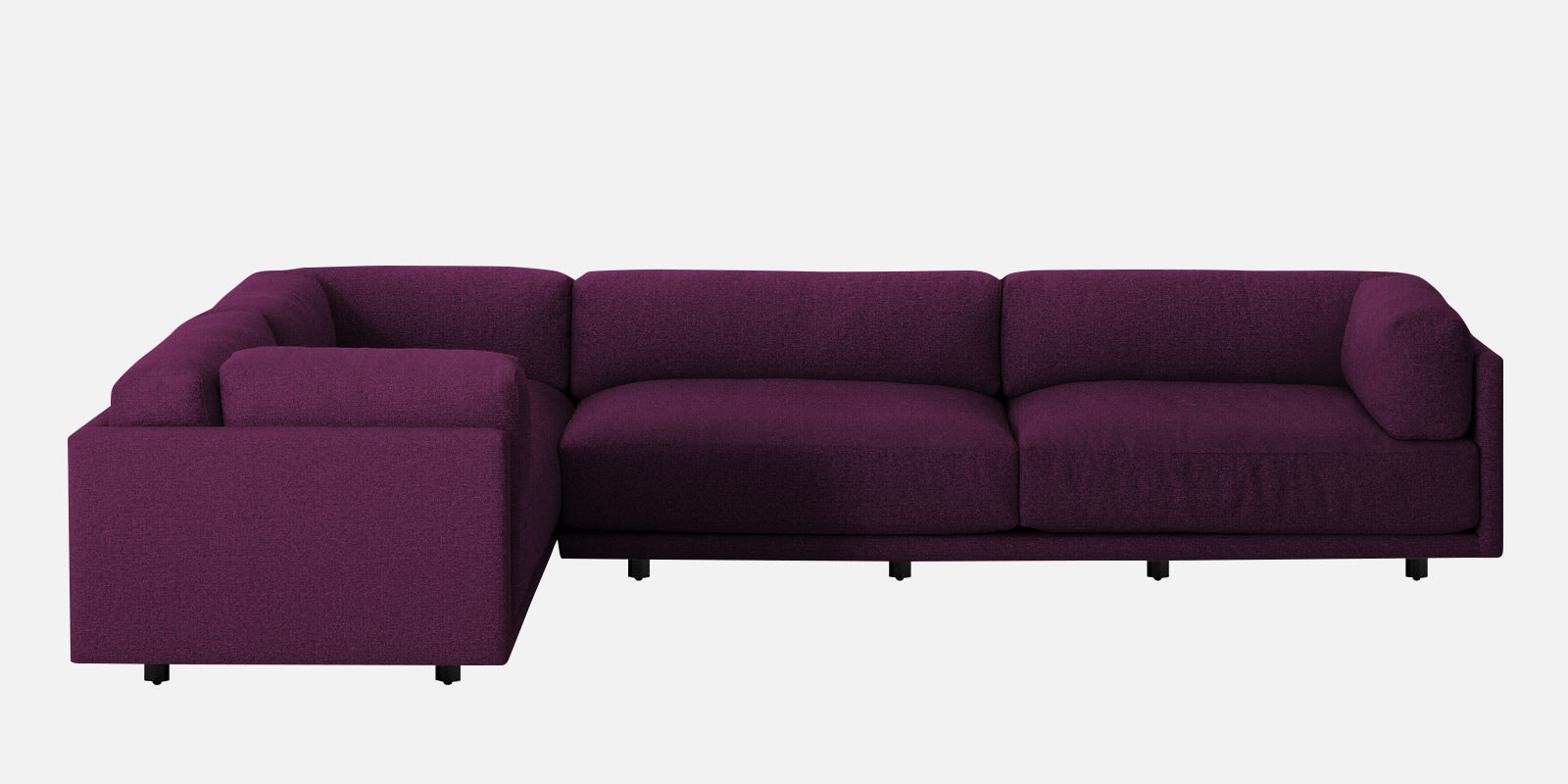 Nixon Fabric 6 Seater LHS Sectional Sofa In Greek Purple Colour