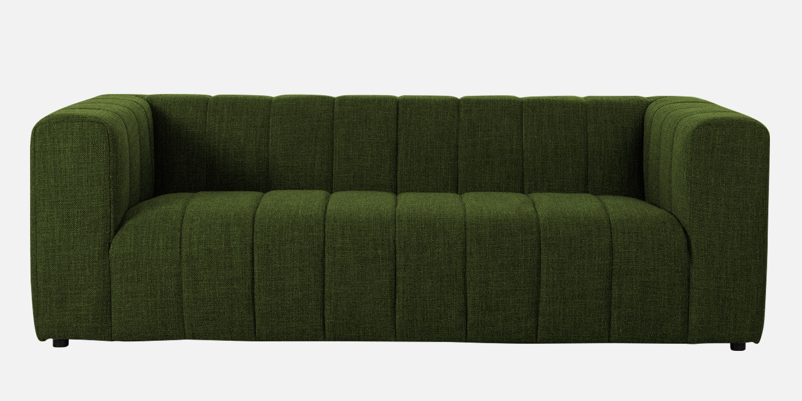 Lara Fabric 3 Seater Sofa in olive green Colour