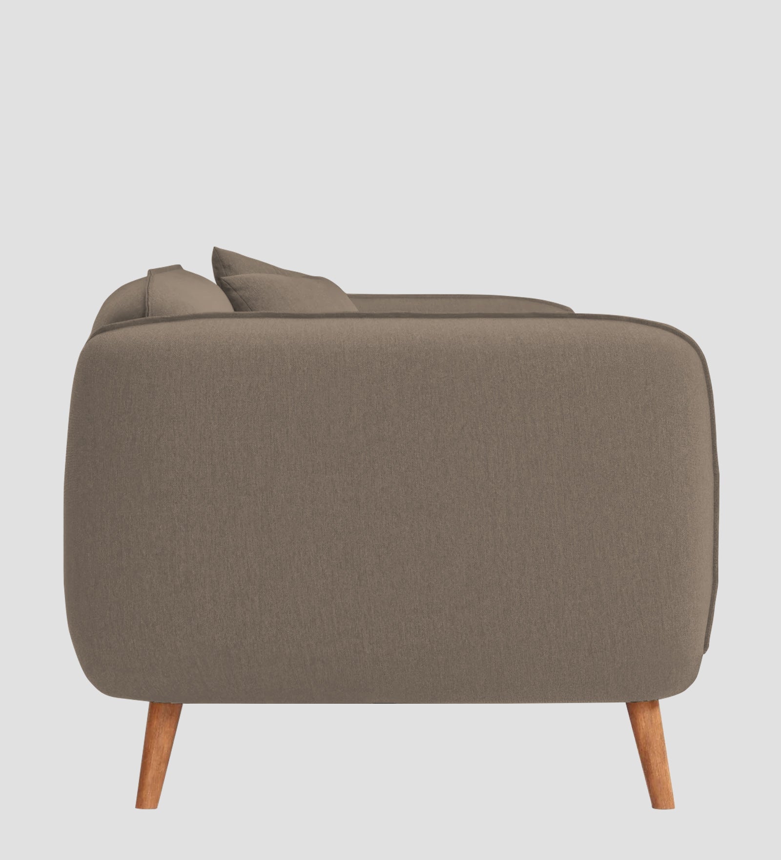 Zia Fabric 1 Seater Sofa In Hazel Beige Colour