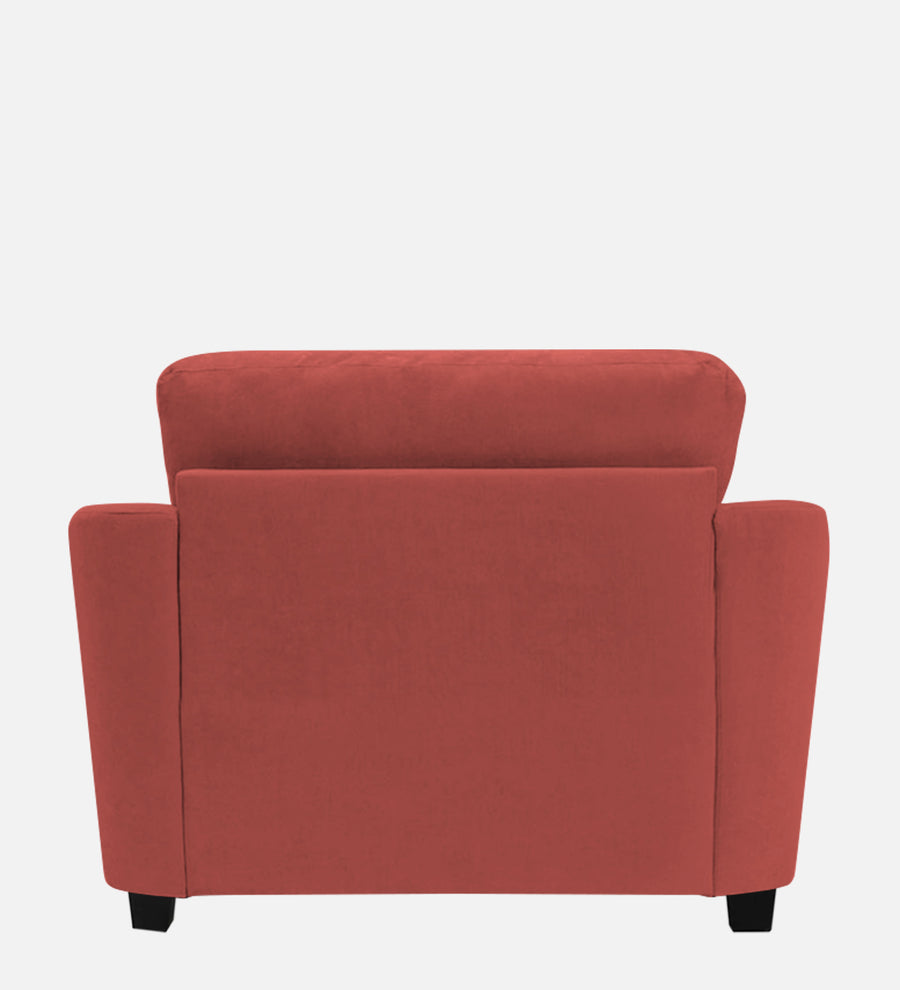 Mulan Fabric 1 Seater Sofa In Salmon Pink Colour - Febonic Living