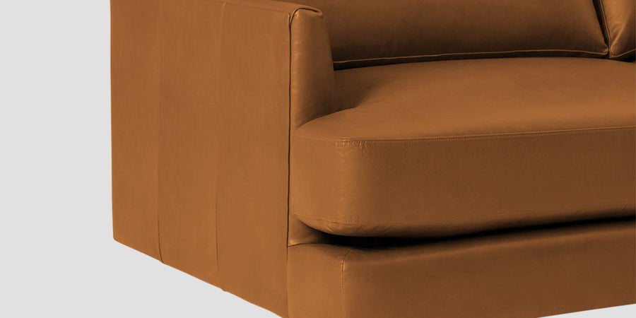 Sterio Leatherette 2 Seater Sofa In Cinnamon Brown Colour - Febonic Living